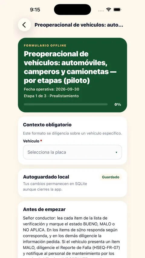 Cotransmeq app · multi-step form