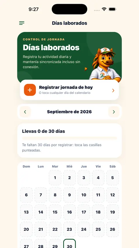 Cotransmeq app · worked days